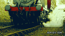 开动的古式的火车(点击浏览下一张趣图)