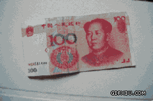人民币搞笑图片：每一张百元大钞 最终都会走向这个悲催的结局.gif(点击浏览下一张趣图)