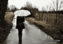 雨中的撑伞的美女唯美动态图片(点击浏览下一张趣图)