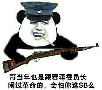 哥当年也是跟着蒋委员长闹过革命的人，会怕你这SB吗(点击浏览下一张趣图)