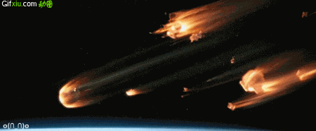 陨石撞击地球动态图片(点击浏览下一张趣图)