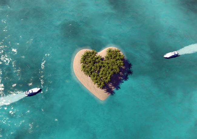唯美心形海岛图片(点击浏览下一张趣图)