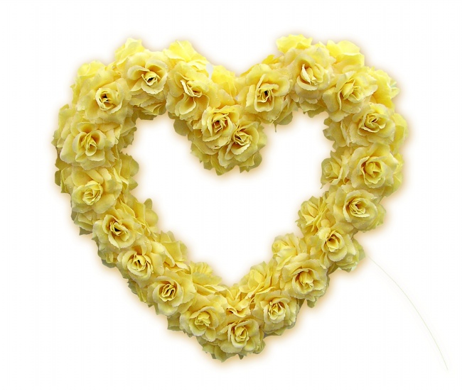 黄色玫瑰爱心图片(点击浏览下一张趣图)