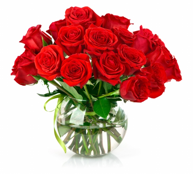红色玫瑰花插花图片(点击浏览下一张趣图)