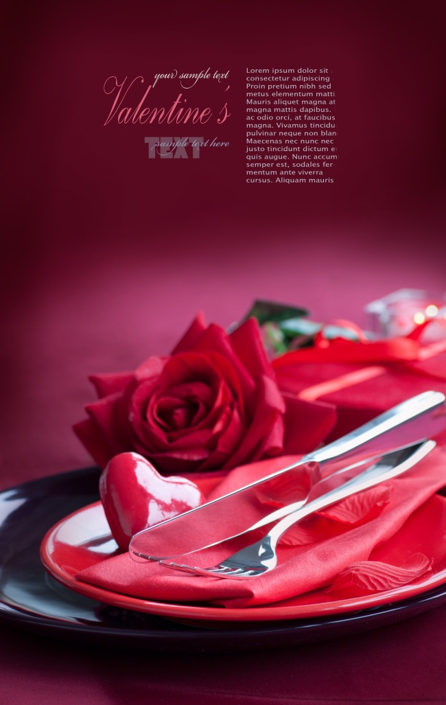 玫瑰花西餐餐具图片(点击浏览下一张趣图)
