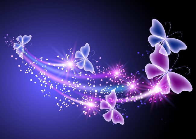 紫色梦幻炫彩蝴蝶图片(点击浏览下一张趣图)