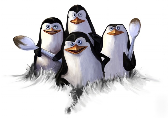 四只可爱的企鹅图片(点击浏览下一张趣图)