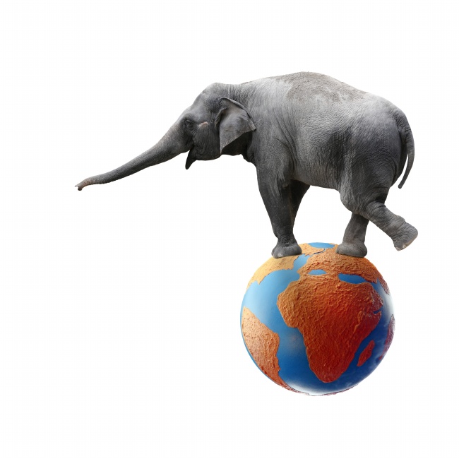大象踩地球模型图片素材(点击浏览下一张趣图)