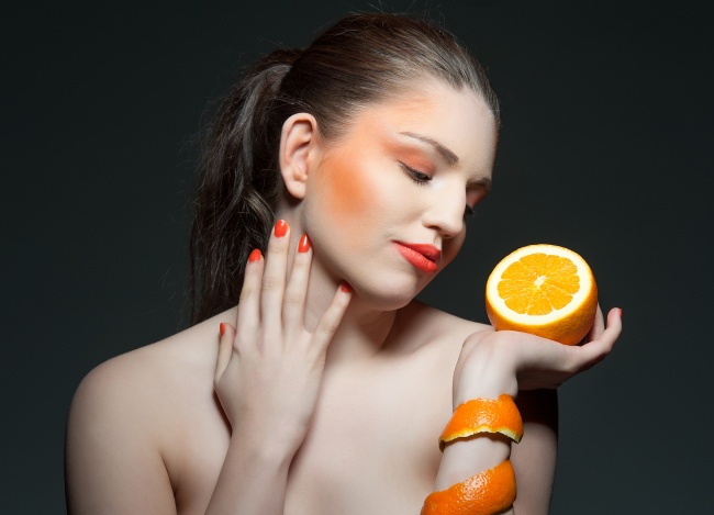 橙子创意写真模特图片(点击浏览下一张趣图)