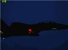 高清战斗机夜间起飞尾部喷蓝火动态图片