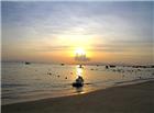 巽寮湾海边夕阳图片