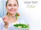 营养蔬菜沙拉美女图片