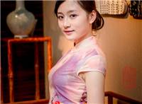 标题:国寿红木配旗袍美女